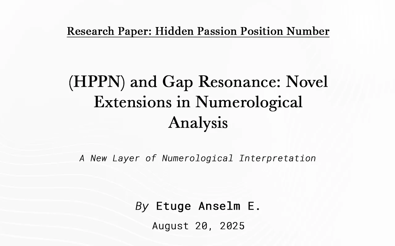 Hidden Passion Position Number & Gap Resonance